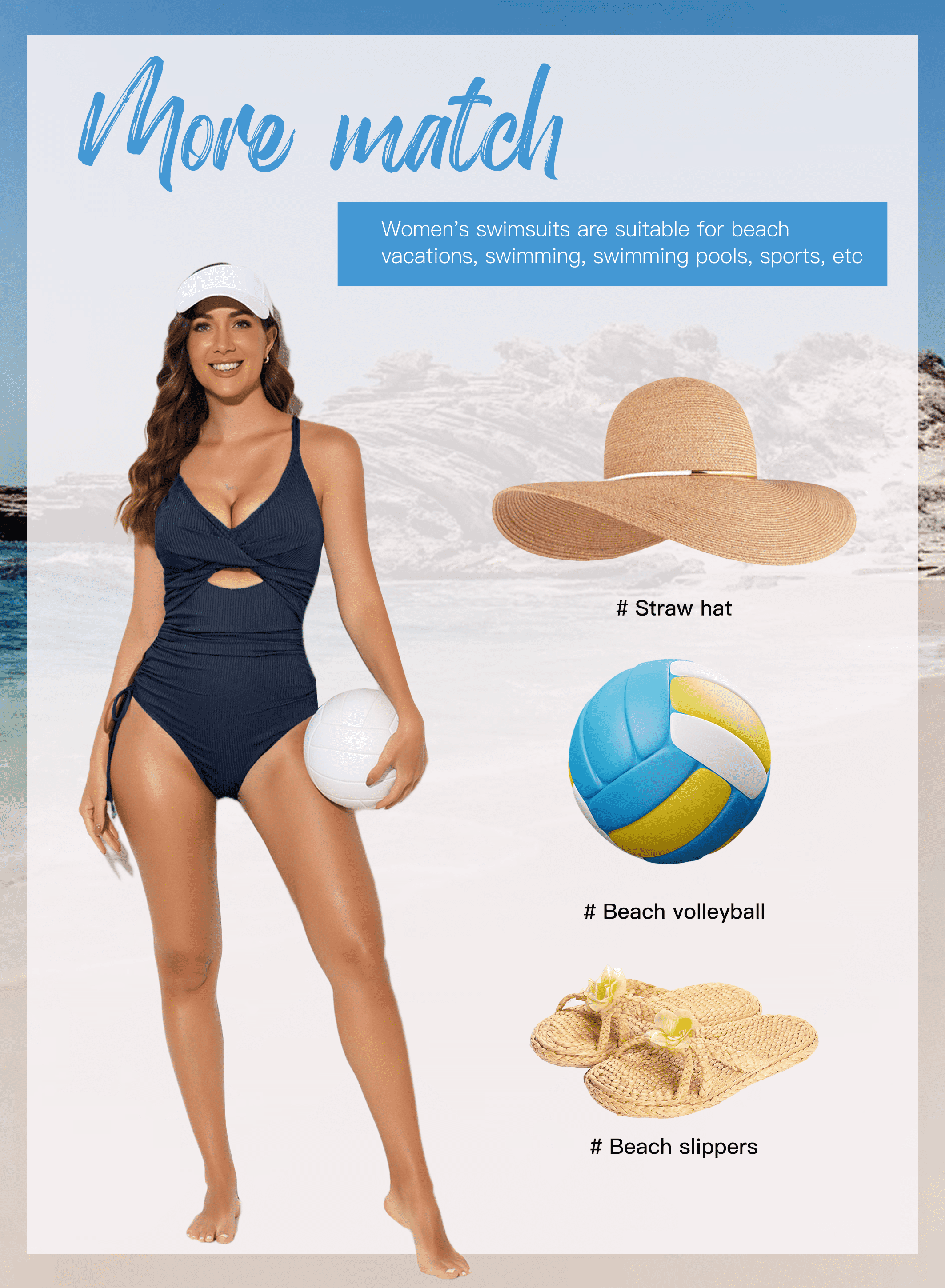 . High Cut Criss Cross V-Neck One-Piece Swimsuit (Women'S)