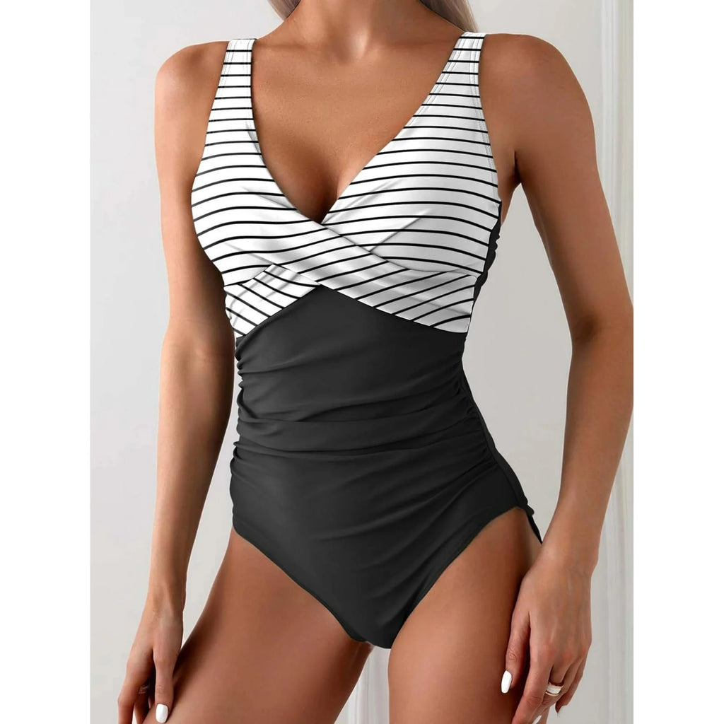 Women One Piece Swimsuits Bathing Suit Tummy Control Lady Slimming Swimwear